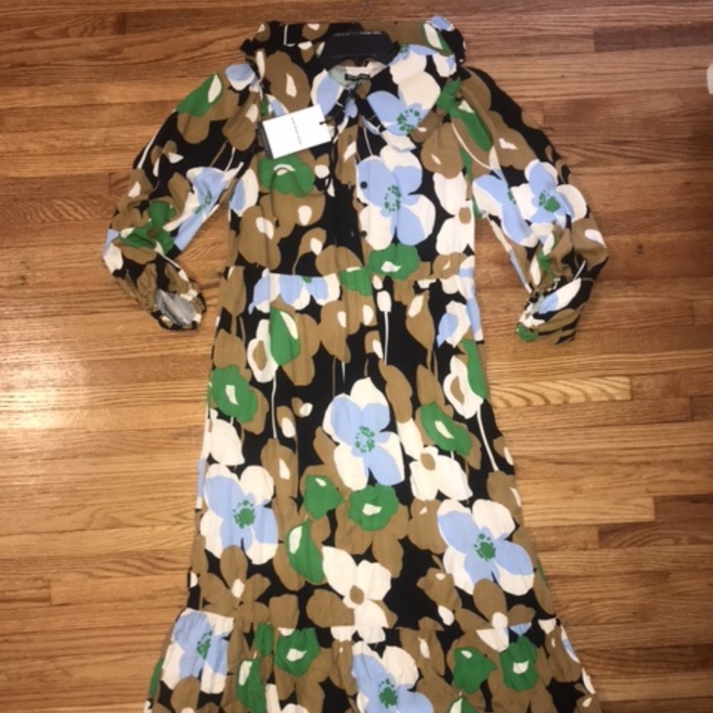 Women's Balloon Sleeve Floral Dress